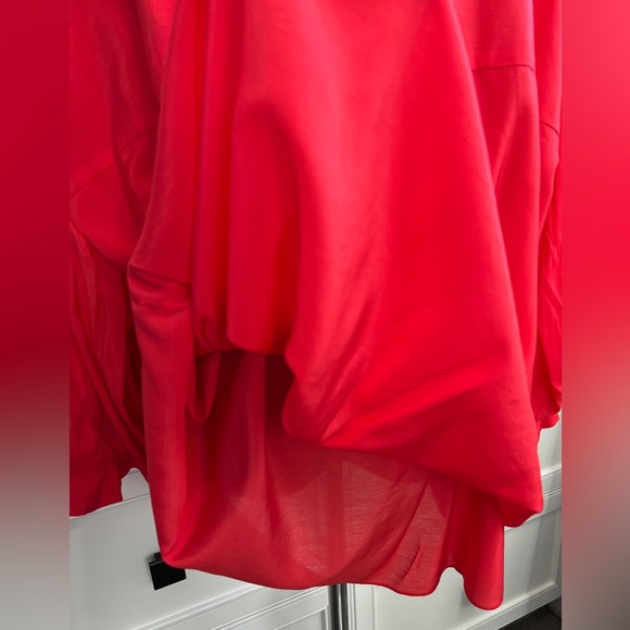 Women's Red Blouse Ruffle Sleeves Plus Size 2X - Picture 5 of 7